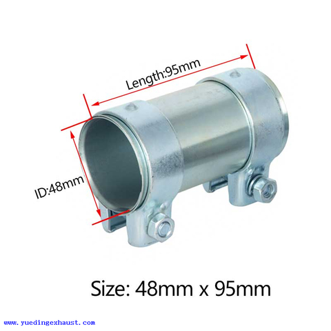 48mm X 95 العادم الفرقة المشبك الفولاذ المقاوم للصدأ بعقب المشتركة العادم المشبك كم