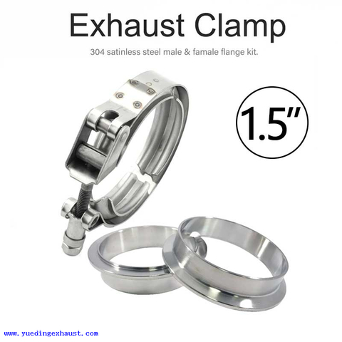 1.5 '' الإصدار السريع V-Band Clamp Turbo أنبوب العادم الفولاذ المقاوم للصدأ ذكر أنثى