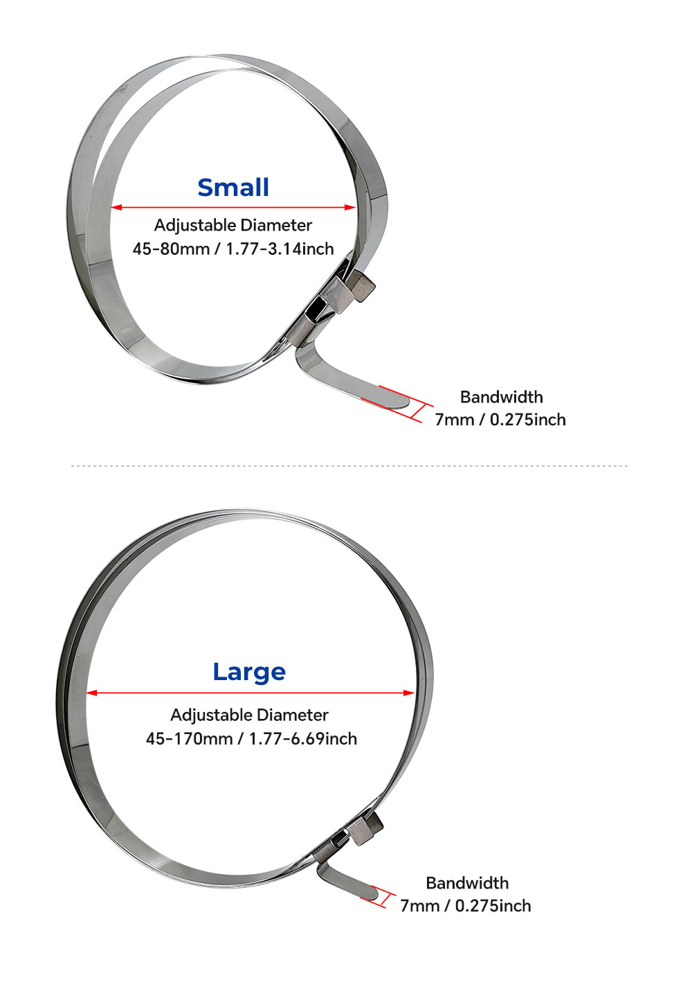 Small and Barge CV Clamp