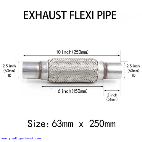 63mm x 250mm العادم المرنة الأنابيب المرنة المشتركة إصلاح أنبوب مرن