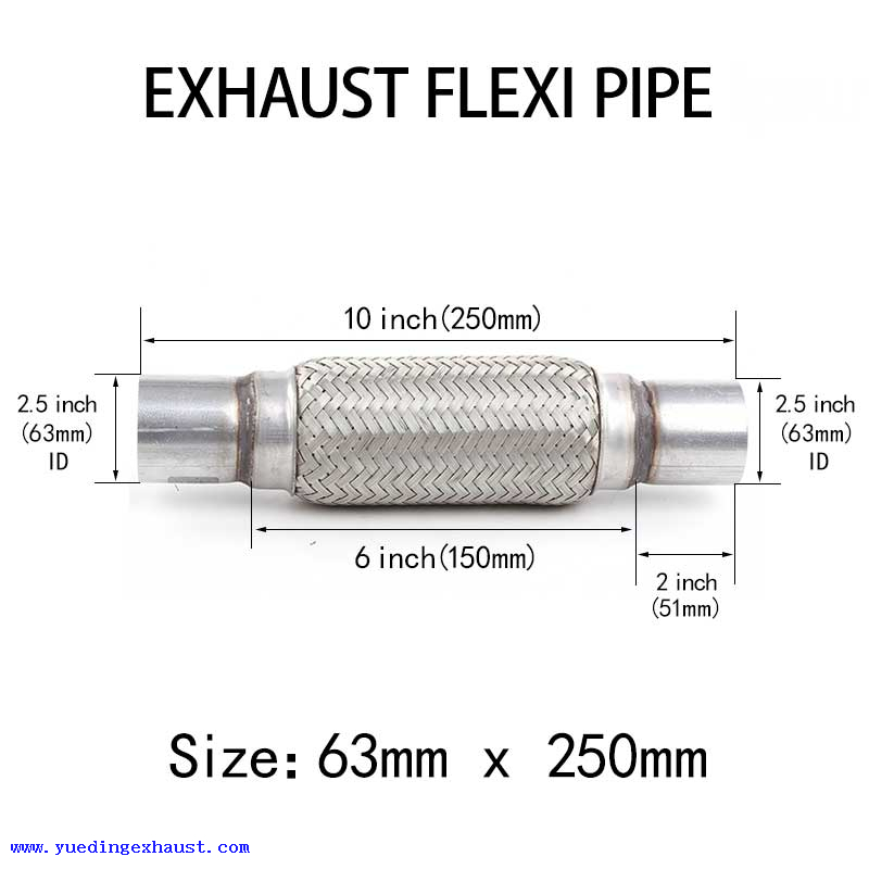 63mm x 250mm العادم المرنة الأنابيب المرنة المشتركة إصلاح أنبوب مرن