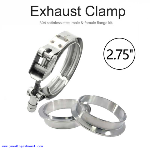 2.75 `` سريعة الإصدار V-Band Clamp Turbo Exhaust Downpipe ذكر أنثى شفة 70 مللي متر