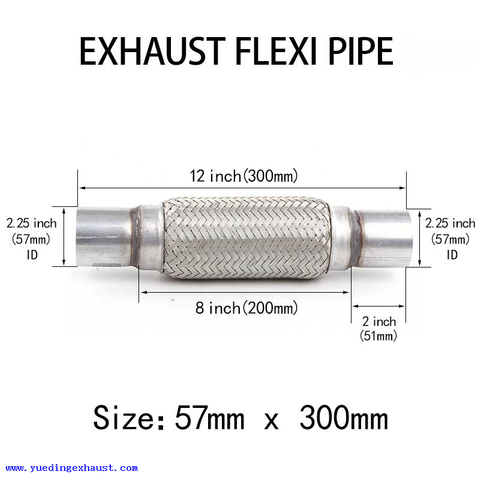 57mm x 300mm العادم المرنة الأنابيب المرنة المشتركة إصلاح أنبوب مرن