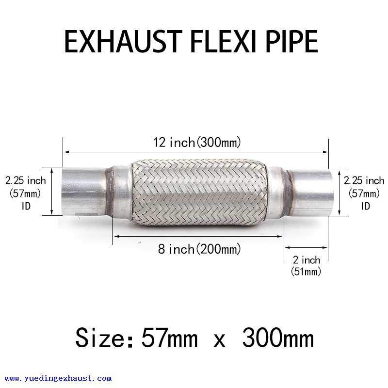 57mm x 300mm العادم المرنة الأنابيب المرنة المشتركة إصلاح أنبوب مرن