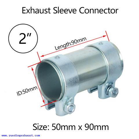 2 '51mm x 90mm أنبوب العادم موصل الثقيلة كم مزدوج المشبك أنبوب النجار