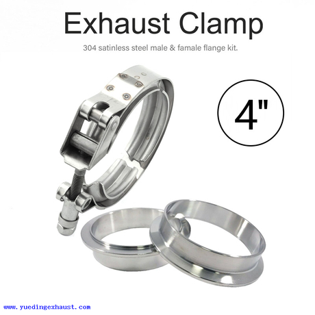 4in 4 '' 102mm Quick Turbo Turbo Downpipe v Band Flange Clamp Kit
