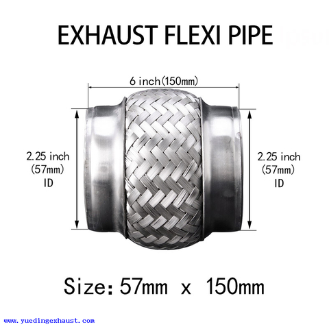 57mm x 150mm العادم أنابيب مرنة لحام على فليكس المشتركة إصلاح أنبوب مرن