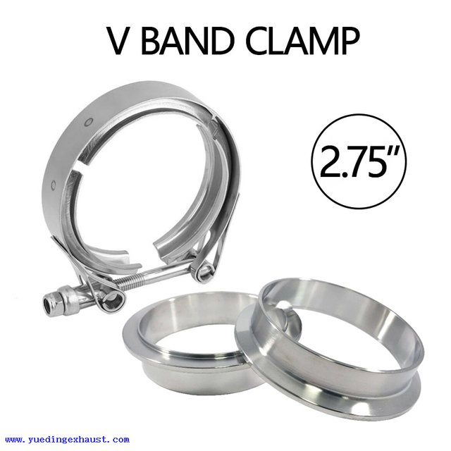 2.75 'V Band Clamp Stainless 2 3/4 ' طقم شفة العادم تصميم نسائي