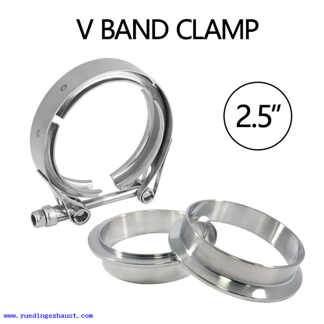2.5 مشبك العادم 304 الفولاذ المقاوم للصدأ V-band T-bolt and Flange