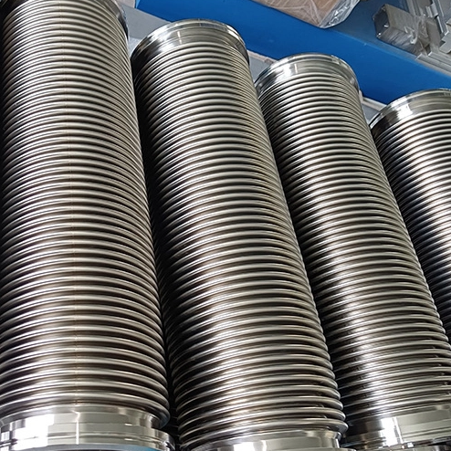 KF شفة فراغ منفاخ خرطوم مرن من الفولاذ المقاوم للصدأ