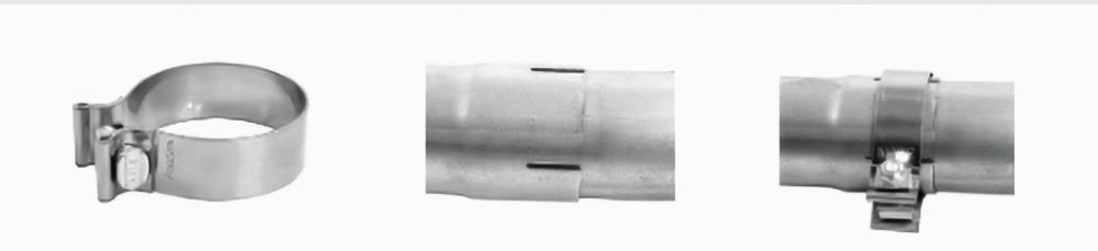 مشبك عادم ضيق النطاق لمفاصل مقاومة للانزلاق